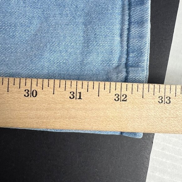 Dolls Kill X Betty Boop Jeans Women 31x32* Flare Mid Rise Light Blue Denim Tag L - Picture 12 of 16